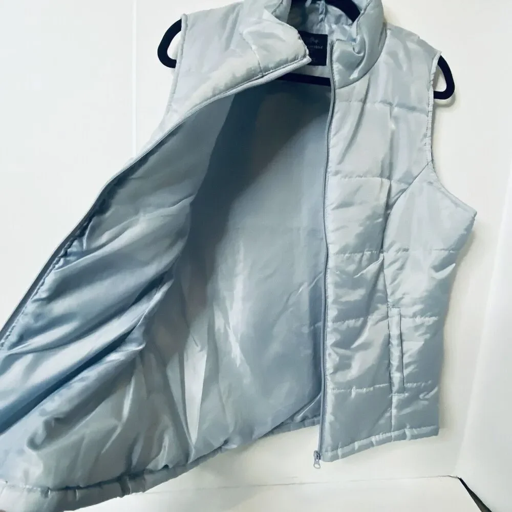 Jackson Hole Women's Baby Light Blue Quilted Puffer Ski Vest Size Large - Picture 8 of 8